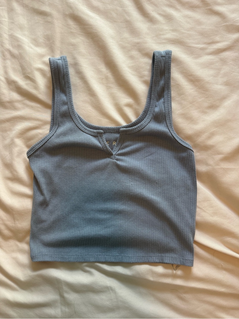 Aeropostale Ribbed Tank Top in Dusty Blue